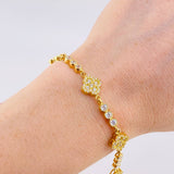 Pulso Trebol Burbujas 11.85 g / 19.6 cm / 9.8 mm Oro Amarillo 18K