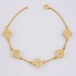 Pulso Flor Trebol 7.1 g / 19.5 cm / 9.75 mm Oro Amarillo 18K