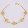 Pulso Flor Trebol 6.85 g / 19 cm / 9.8 mm Oro Amarillo 18K