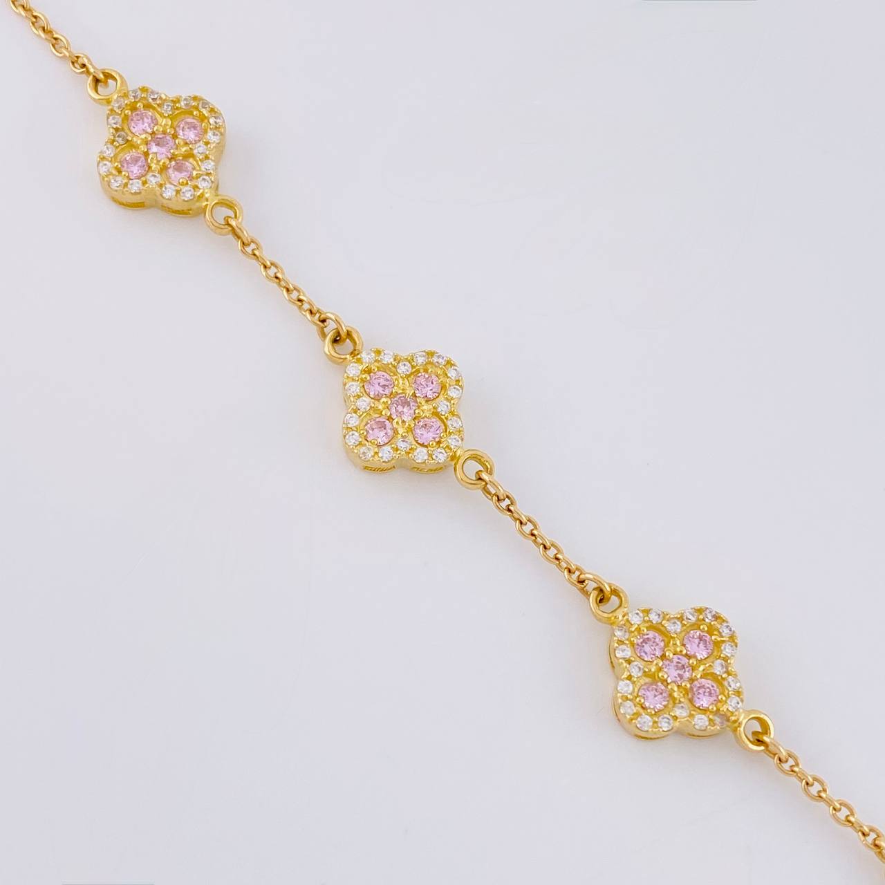 Pulso Flor Trebol 6.85 g / 19 cm / 9.8 mm Oro Amarillo 18K