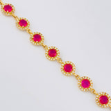 Pulso Halo Tennis 15.05 g / 19.5 cm / 8.8 mm Oro Amarillo 18K