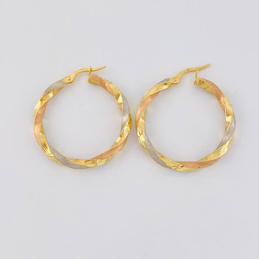 Candongas Aded 2.9 g / 3 cm Tres Oros 18K