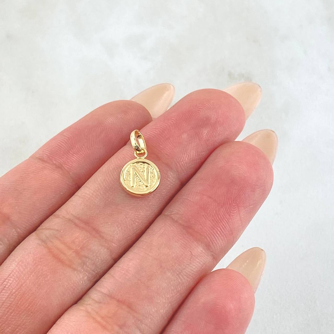 Dije Letra N 0.35gr / 1.5cm / Oro Amarillo 18K