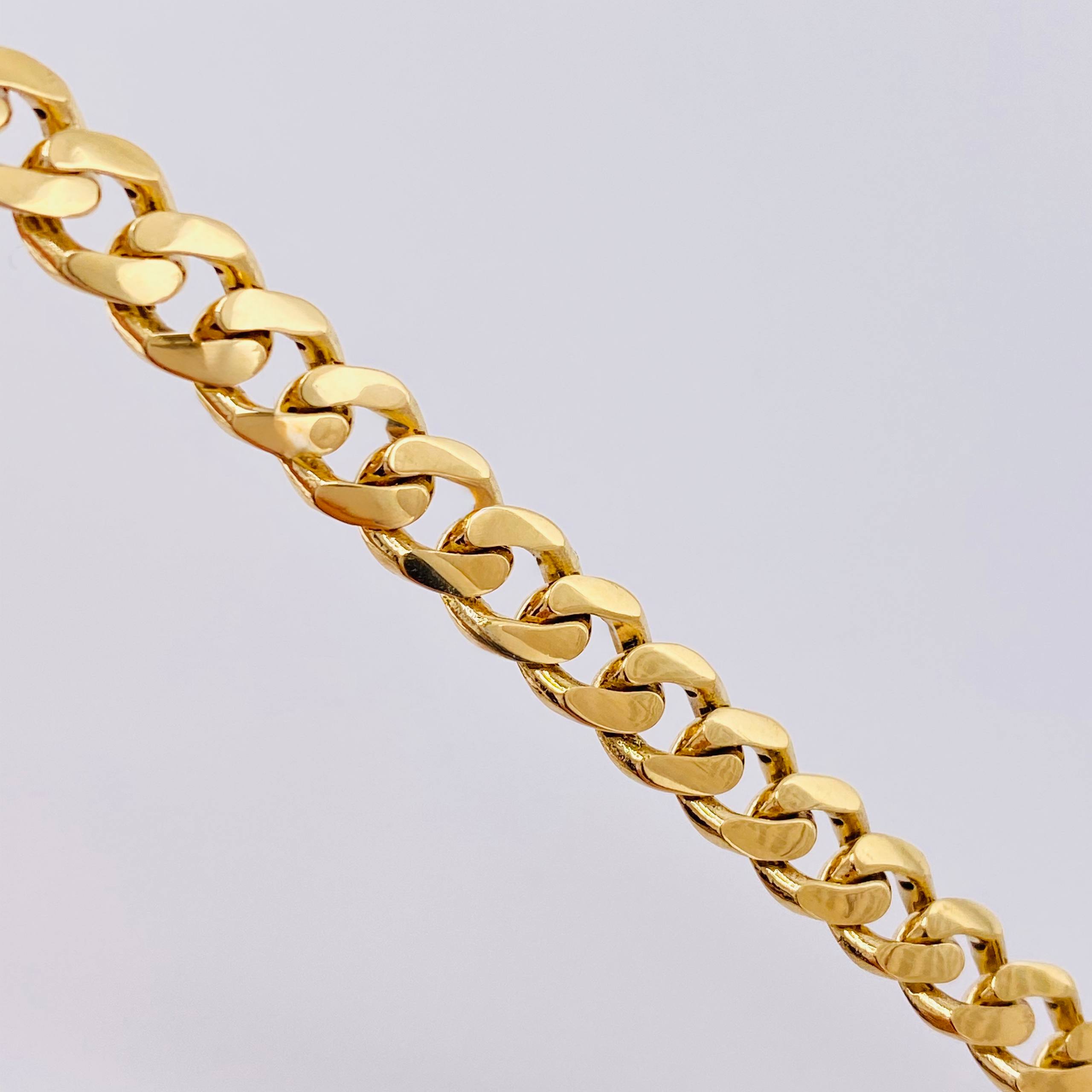 Pulso Cubano 7.75gr / 22cm / 6.1mm Oro Amarillo +1 18K ©