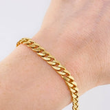 Pulso Cubano 7.75gr / 22cm / 6.1mm Oro Amarillo +1 18K ©
