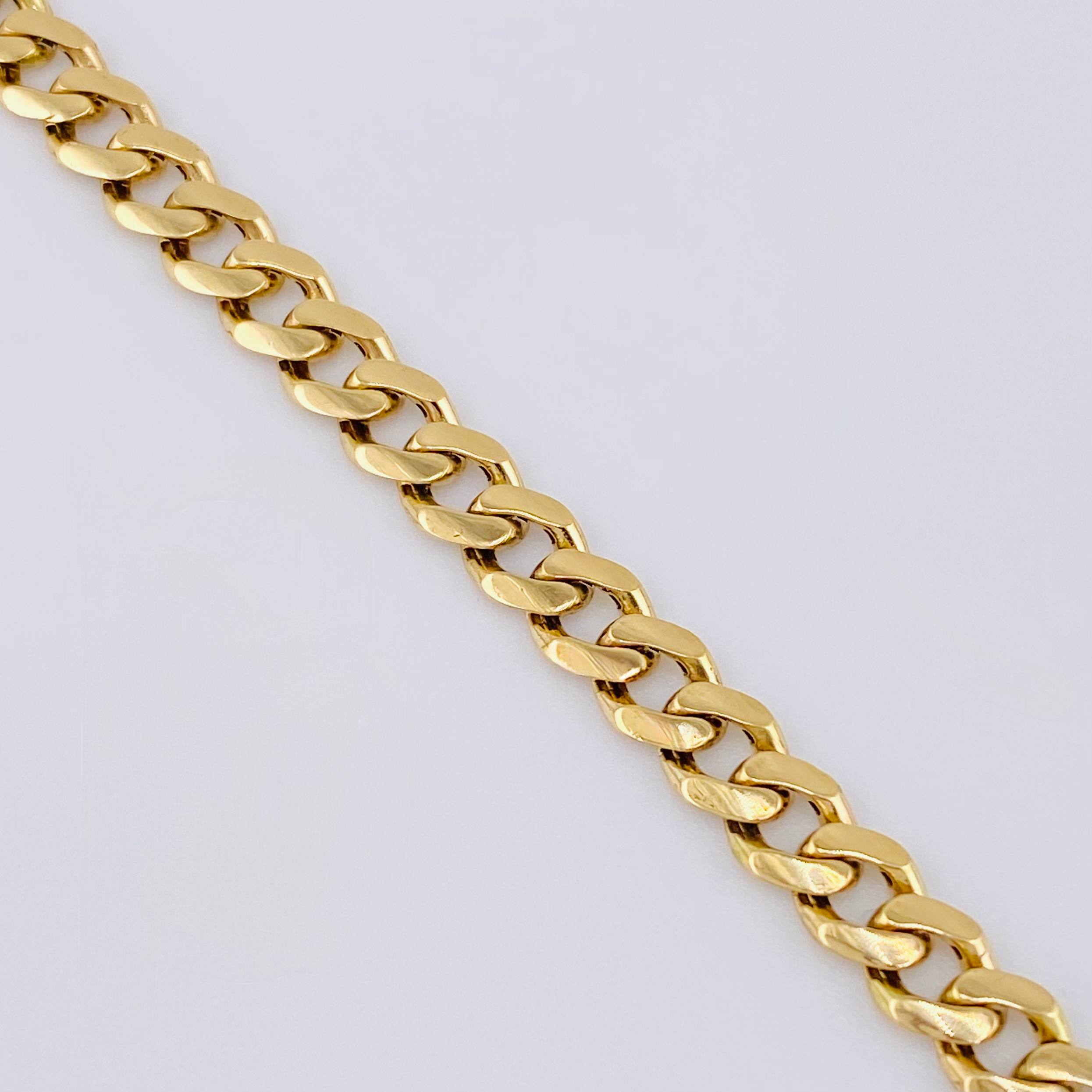 Pulso Cubano 6.05gr / 20cm / 5.15mm Oro Amarillo +1 18K