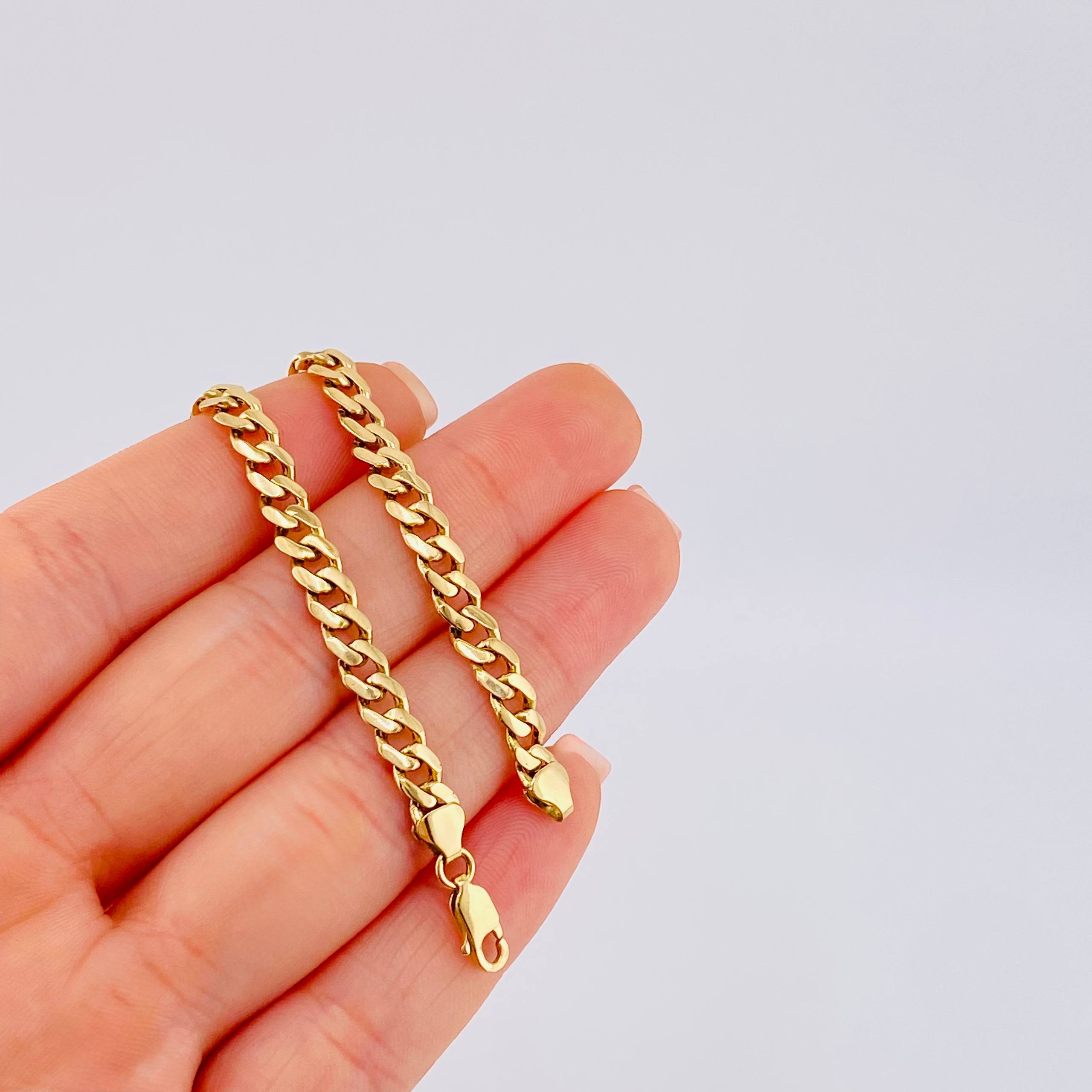 Pulso Cubano 6.05gr / 20cm / 5.15mm Oro Amarillo +1 18K