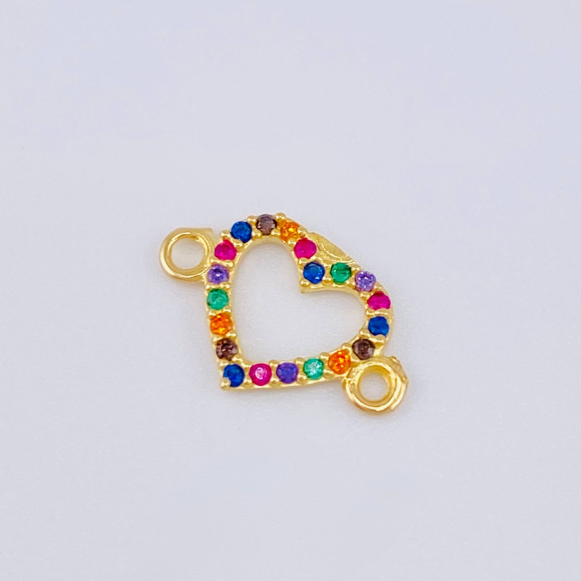 Herraje Silueta Corazón 0.45 g / 1,5 cm Oro Amarillo 18K