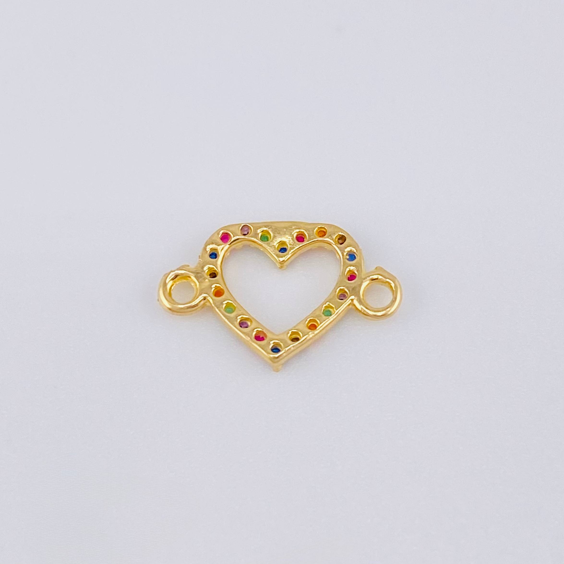 Herraje Silueta Corazón 0.4 g / 1,5 cm Oro Amarillo 18K