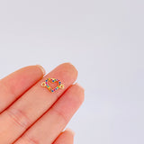 Herraje Silueta Corazón Tupida 0.45gr / 1.5cm / Oro Amarillo 18K