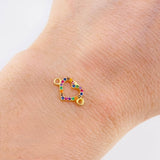 Herraje Silueta Corazón Tupida 0.45gr / 1.5cm / Oro Amarillo 18K
