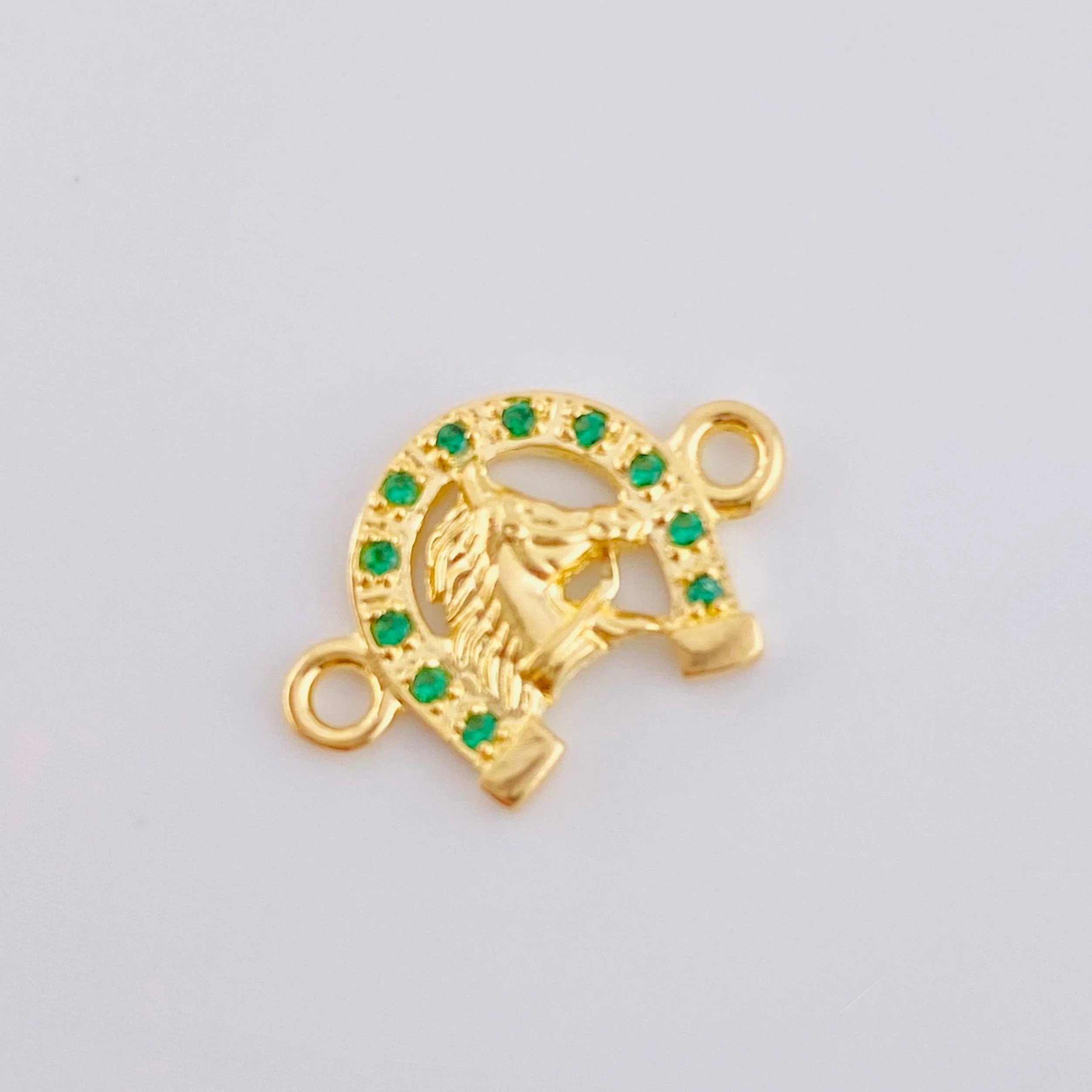 Herraje Herradura Cara De Caballo 0.95 g / 1.6 cm Oro Amarillo 18K