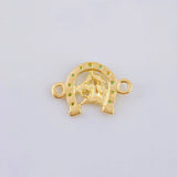 Herraje Herradura Cabeza De Caballo 1.05 g / 1.5 cm Oro Amarillo 18K