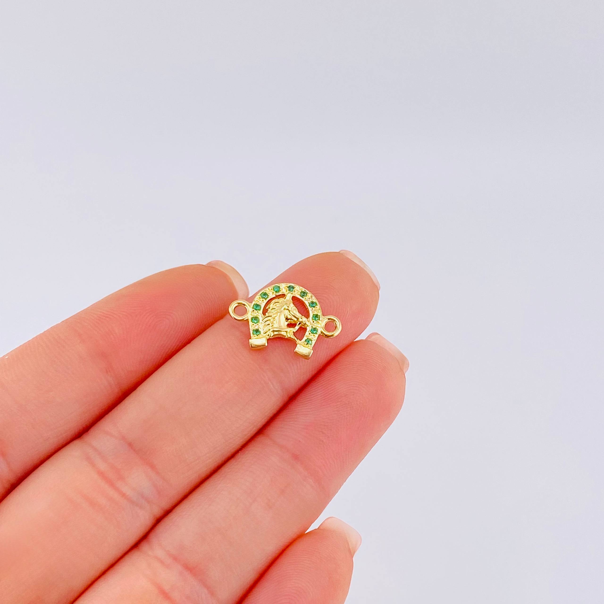 Herraje Herradura Caballo 1.05gr / 1.7cm / Oro Amarillo 18K *