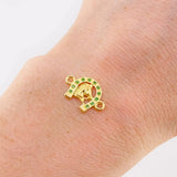 Herraje Herradura Cara De Caballo 0.95 g / 1.6 cm Oro Amarillo 18K