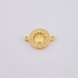 Herraje Corona Circular Tupida 0.65gr / 1.5cm / Oro Amarillo 18K *