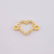 Herraje Silueta Corazón 0.4 g / 1,5 cm Oro Amarillo 18K