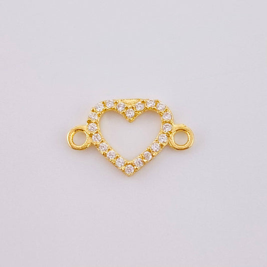 Herraje Silueta Corazón 0.4 g / 1,5 cm Oro Amarillo 18K
