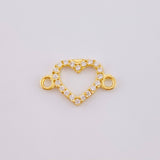 Herraje Silueta Corazón 0.4 g / 1,5 cm Oro Amarillo 18K