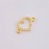 Herraje Silueta Corazón 0.4 g / 1,5 cm Oro Amarillo 18K