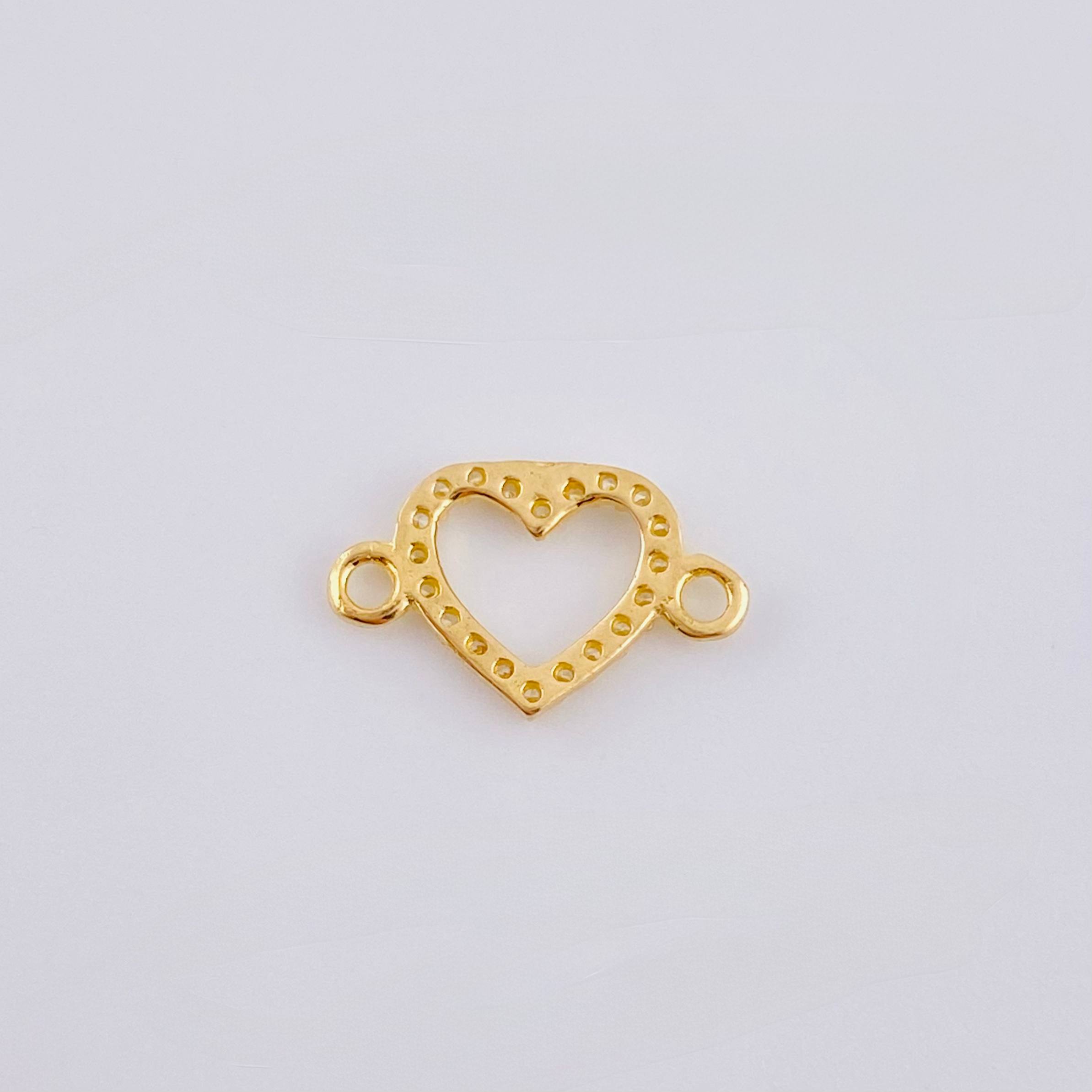 Herraje Silueta Corazón Tupida 4gr / 1.5cm / Oro Amarillo 18K ©