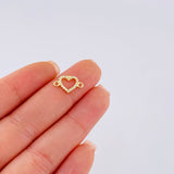 Herraje Silueta Corazón 0.4 g / 1,5 cm Oro Amarillo 18K