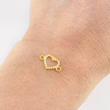 Herraje Silueta Corazón 0.4 g / 1,5 cm Oro Amarillo 18K