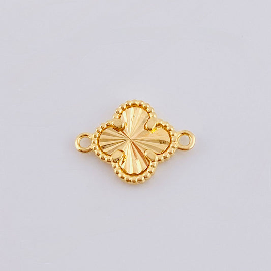 Herraje Trebol Dorado 0.7gr / 1.5cm / Oro Amarillo 18K