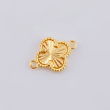 Herraje Trebol Dorado 0.7gr / 1.5cm / Oro Amarillo 18K