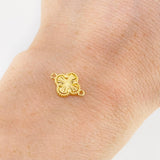 Herraje Trebol Dorado 0.75gr / 1.5cm / Oro Amarillo 18K