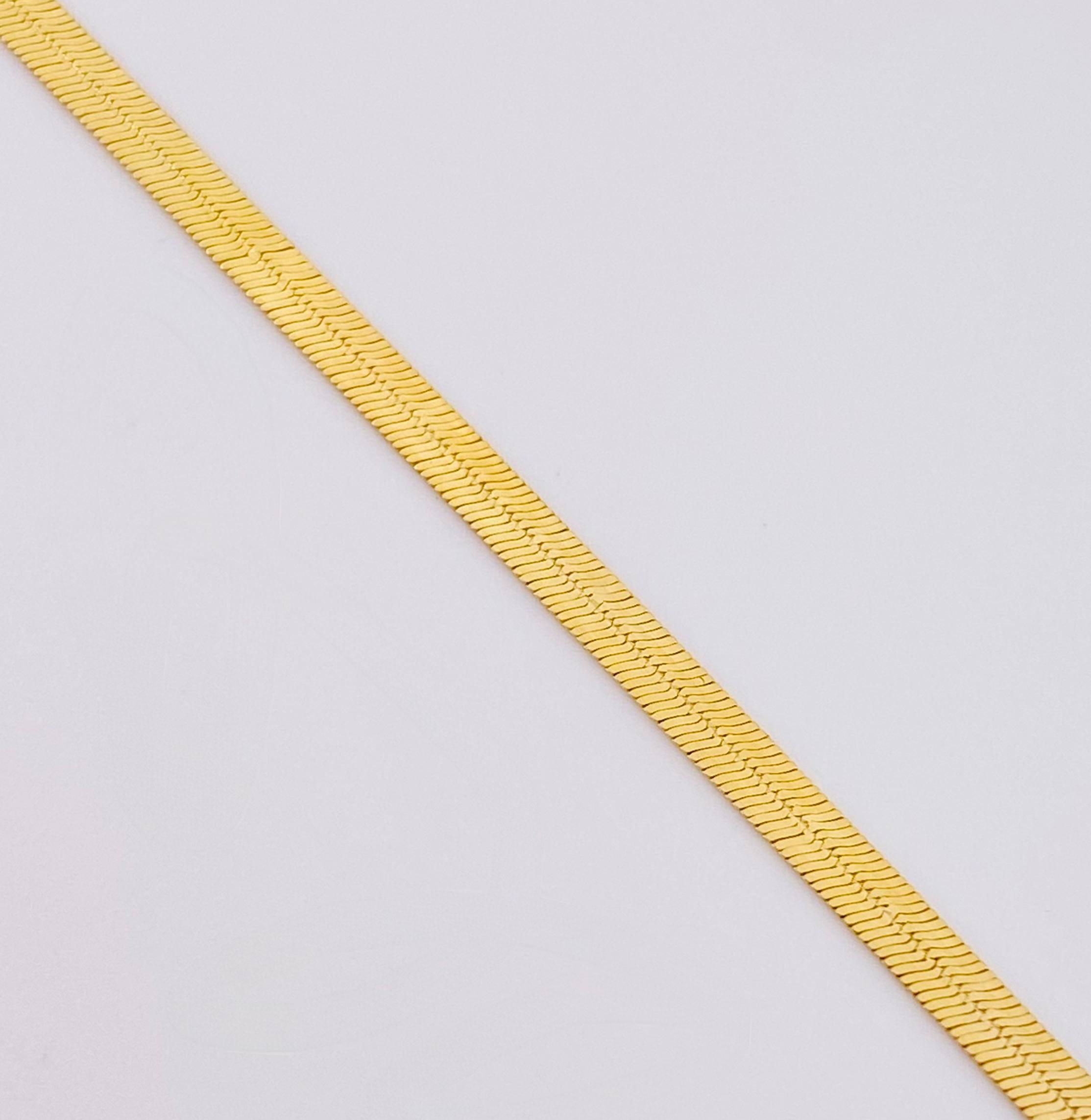 Cadena Espejo 3.65gr / 40cm / 2.4mm Oro Amarillo +3 18K *
