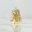 Dije Rostro de Cristo 2.85gr / 2.6cm / Mate Circones Blancos Oro Amarillo 18K