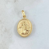 Dije Virgen del Carmen 2gr / 3.3cm / Ovalo Bordeado Oro Amarillo 18K *