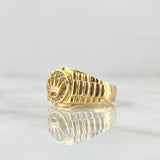 Anillo Correa Corona RX 4.05gr / T6 1/4 / Circones Blancos Oro Amarillo 18K
