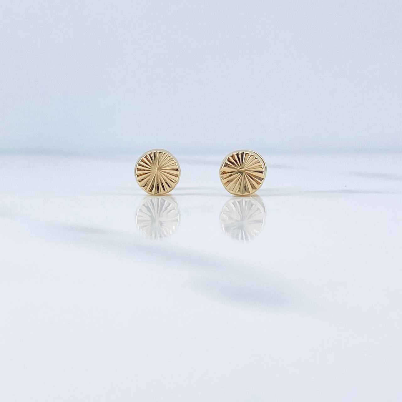 Topos Redondos 0.6gr / Diamantados Oro Amarillo 18K &