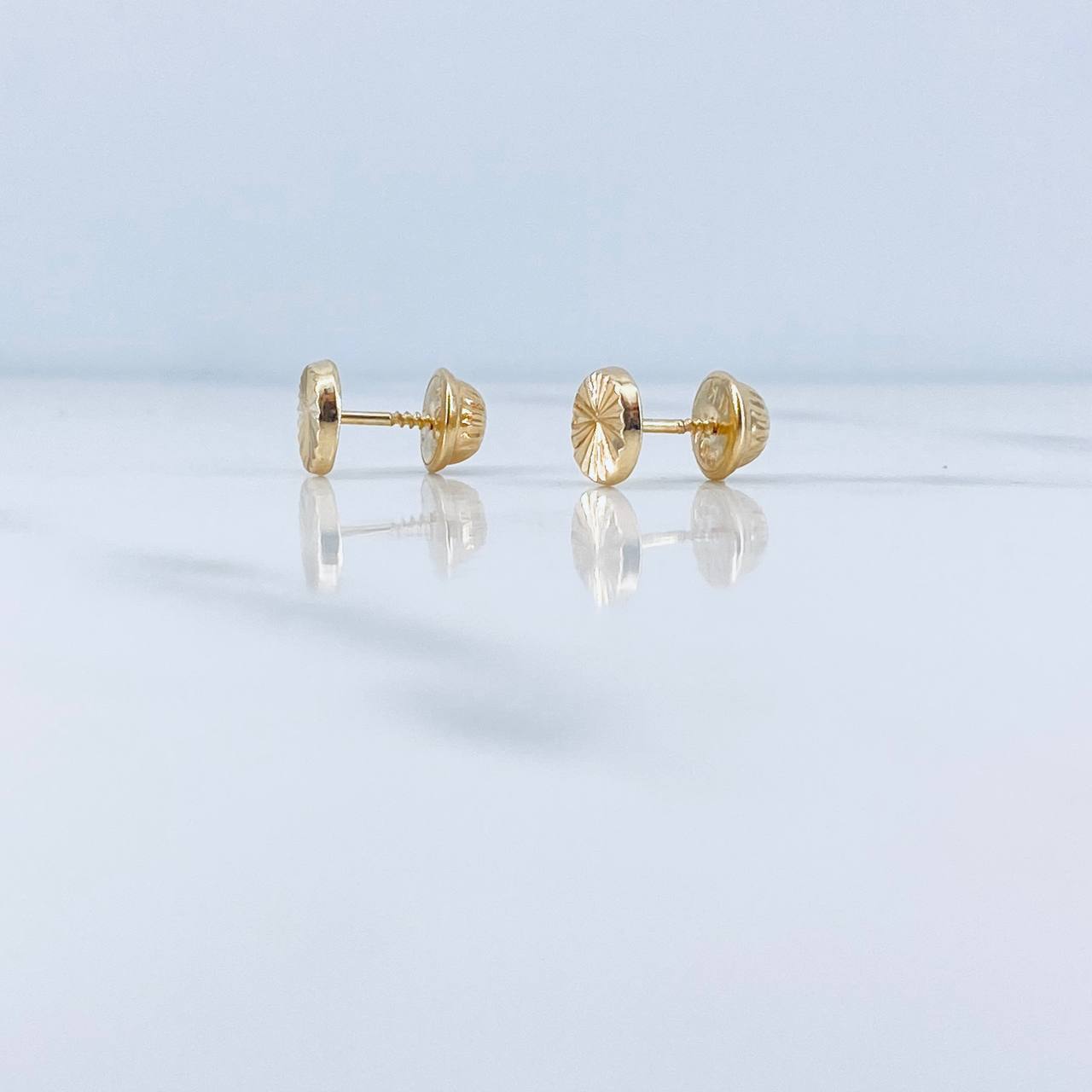 Topos Redondos 0.6gr / Diamantados Oro Amarillo 18K &