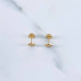 Topos Redondos 0.6gr / Diamantados Oro Amarillo 18K &