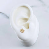 Topos Redondos 0.6gr / Diamantados Oro Amarillo 18K &