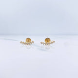 Topos Linea 0.75gr / Circones Blancos Oro Amarillo 18K &