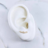 Topos Linea 0.75gr / Circones Blancos Oro Amarillo 18K &
