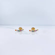 Topos Linea 0.75gr / Circones De Colores Oro Amarillo 18K &