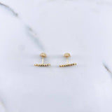 Topos Linea 0.75gr / Circones De Colores Oro Amarillo 18K &