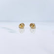 Topos Silueta Corazon 0.75gr / Circones Blancos Oro Amarillo 18K $