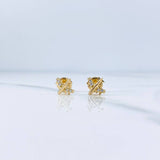 Topos Avion 0.7gr / Circones Blancos Oro Amarillo 18K &