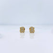 Topos Oso Ts 0.75gr / Circones Blancos Oro Amarillo 18K &