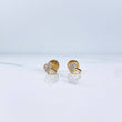 Topos Hongo 0.7gr / Circones Blancos Oro Amarillo 18K &