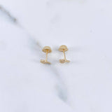 Topos Hongo 0.7gr / Circones Blancos Oro Amarillo 18K &