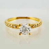 Anillo Solitario Tupido 1.45gr / T5 1/2 / Oro Amarillo 18K ©