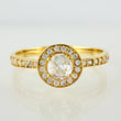 Anillo Halo Circular 2.25gr / T8 / Oro Amarillo 18K ©