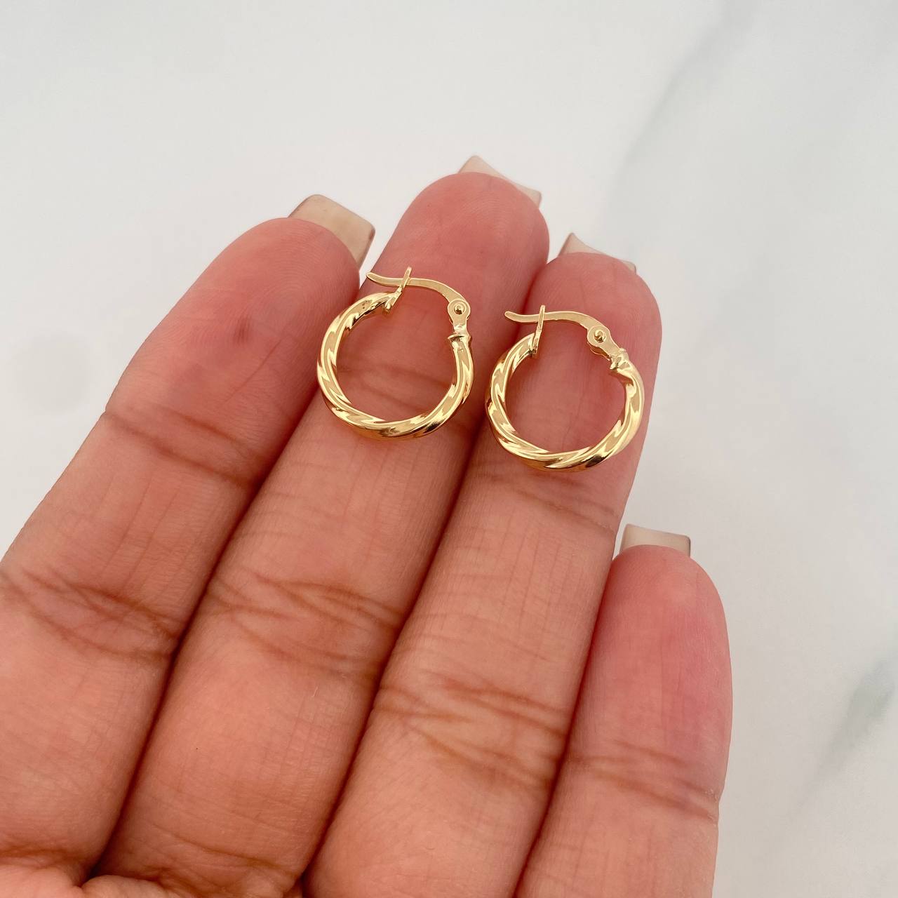 Candongas Kari 1.1 g / 1.7 cm Oro Amarillo 18K